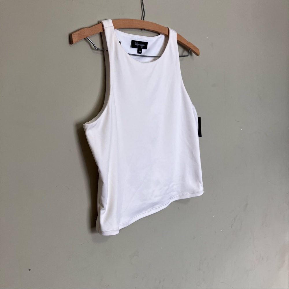 Lily Morgan Cream Cropped Tank Top - Picture 5 of 10